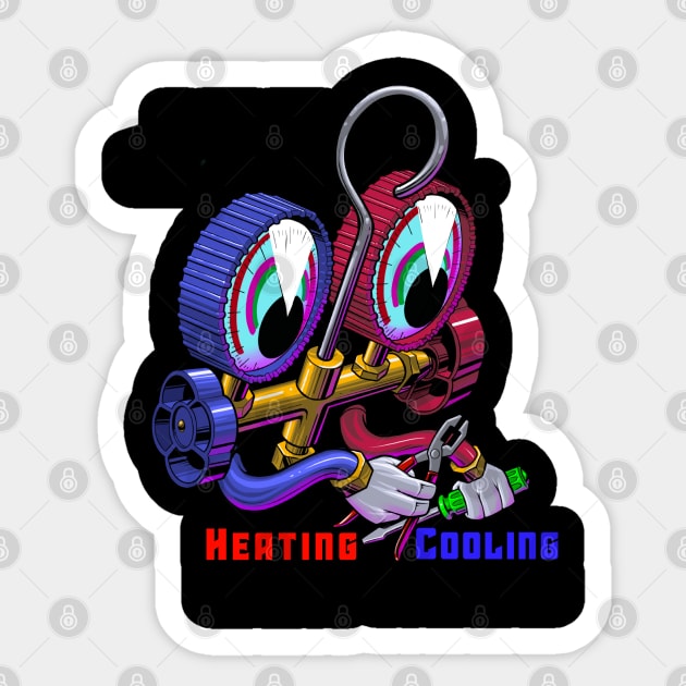 J&R heating and cooling services Sticker by Romo09cowboys@gmail.com